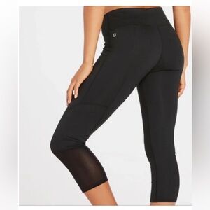 Fabletics Capri black and sheer leggings